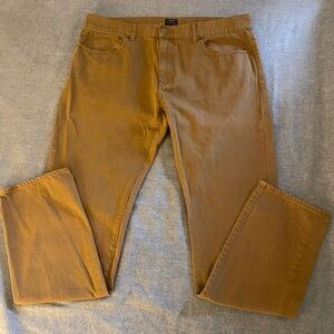 Tan J. Crew Mens denim jeans. Size 36/34 perfect condition.